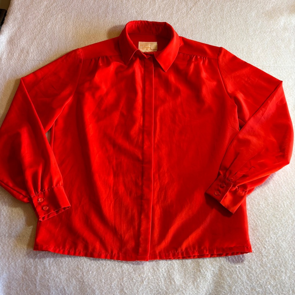 Country‎ Sophisticates by Pendleton Red Long Sleeve Collared Button Up Shirt M
